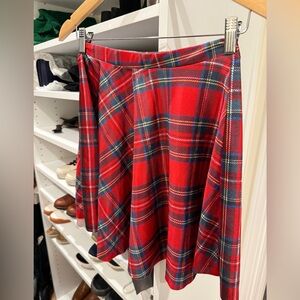 FUN PLAID SEXY FLARED MINI SKIRT